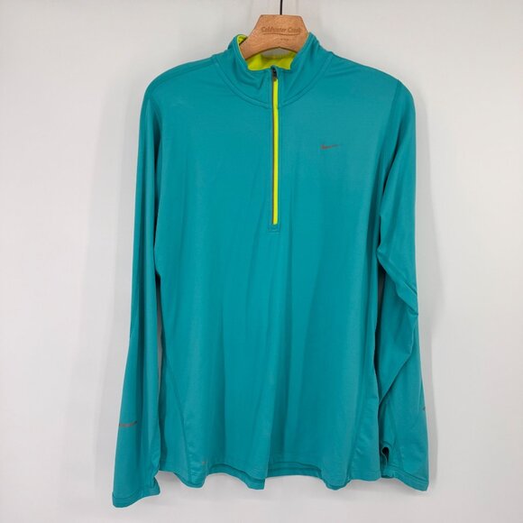 Nike Running Dri-FIT womens Long Sleeve Shirt size XL Turquoise - Picture 7 of 15